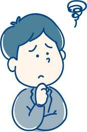 悩む男性イラスト